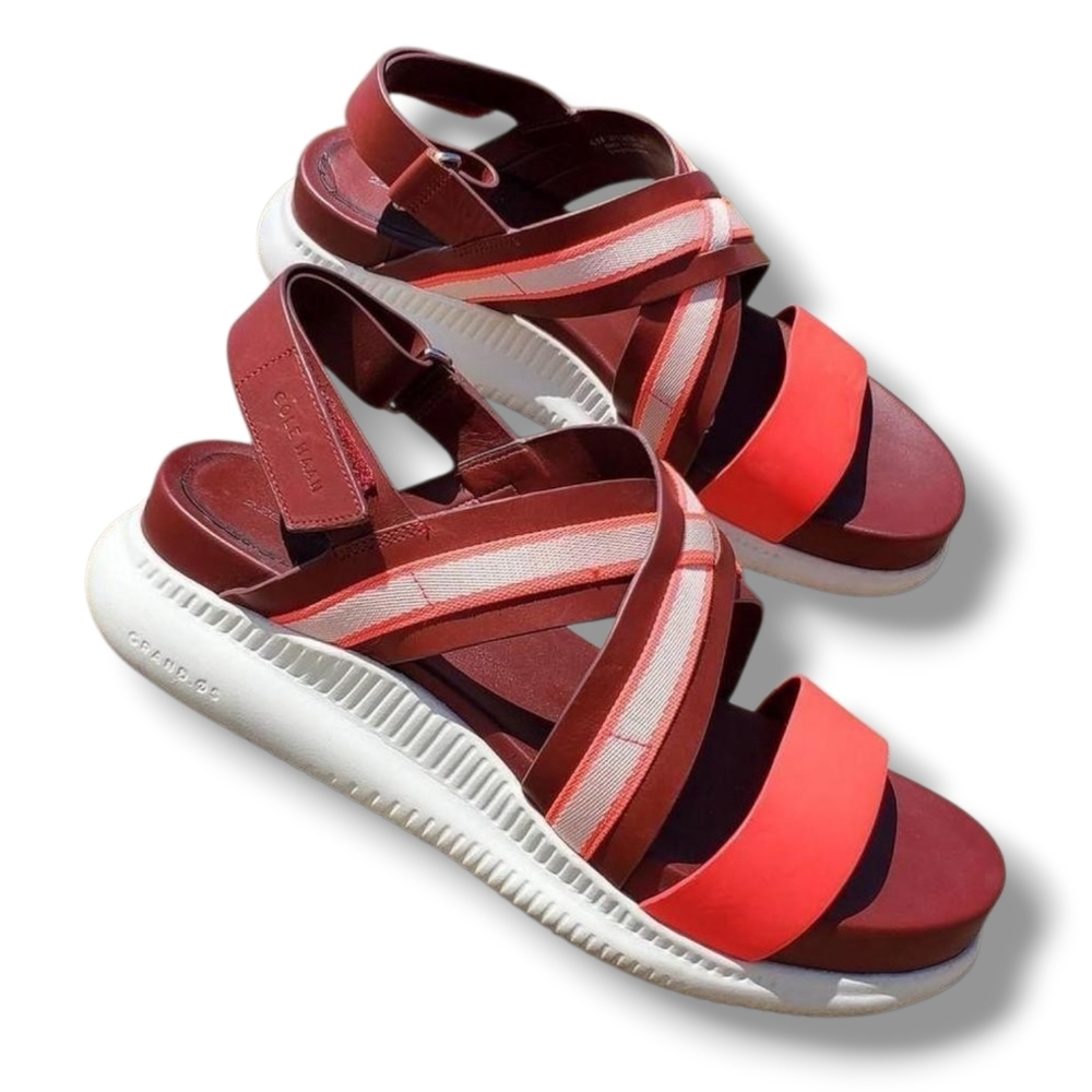 Cole Haan Red and White 2.ZEROGRAND Women's Sandals